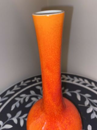 Vintage Royal Haeger Pottery Bud Vase Burnt Orange Mid Century Modern 10” Vase 3