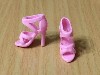 Barbie Doll Fashion Fever Fashionistas Light Pink Strappy High Heel Sandal Shoes