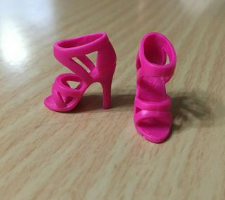 Barbie Doll Fashion Fever Fashionistas Hot Pink Strappy High Heel Sandals Shoes