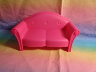 2009 Mattel Barbie Glam Vacation Beach Dollhouse Replacement Hot Pink Sofa