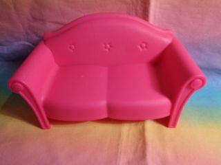 2009 Mattel Barbie Glam Vacation Beach Dollhouse Replacement Hot Pink Sofa 2