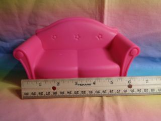 2009 Mattel Barbie Glam Vacation Beach Dollhouse Replacement Hot Pink Sofa 3