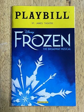 Frozen Musical Broadway Playbill Caissie Levy,  Patti Murin,  Jelani Alladin