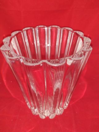 Villeroy & Boch Clear Crystal Fluted Scalloped Vase