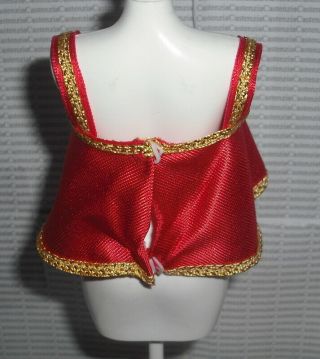 TOP BARBIE DOLL MATTEL RUSSIAN RED & GOLD BLOUSE SHIRT ACCESSORY CLOTHING 3