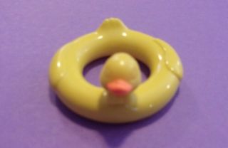 Vintage Mattel Barbie Kelly Doll Rubber Duck Bath Pool Ring Float Toy Accessory