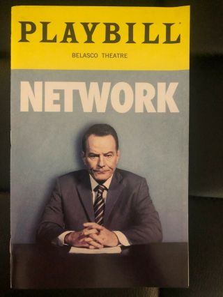 Network Broadway Playbill - Bryan Cranston,  Tony Goldwyn,  Tatiana Maslany
