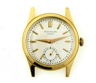 1950’s Men’s 18k Round Patek Philippe Calatrava 18k Gold Ref.  2483 Wrist Watch