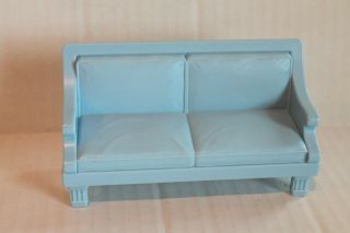 Fisher - Price Loving Family Dollhouse Furniture Blue Sofa Living Room Couch