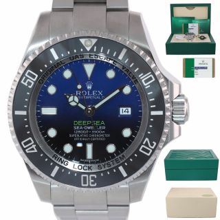 Papers 2017 Rolex Deepsea Sea - Dweller D - Blue 116660 Steel James Cameron Watch