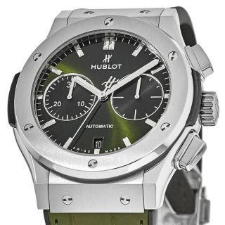Hublot Classic Fusion Chronograph Green Dial Men ' s Watch 521.  NX.  8970.  LR 2