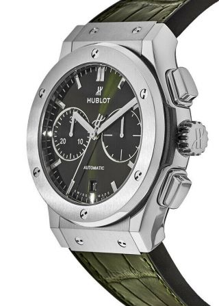 Hublot Classic Fusion Chronograph Green Dial Men ' s Watch 521.  NX.  8970.  LR 3
