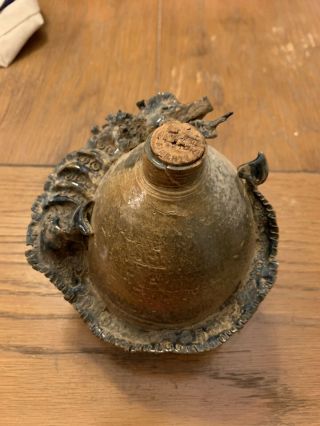 Signing No.  Carolina Studio Art Pottery 5 " Hand - Crafted Dragon Bottle/vase
