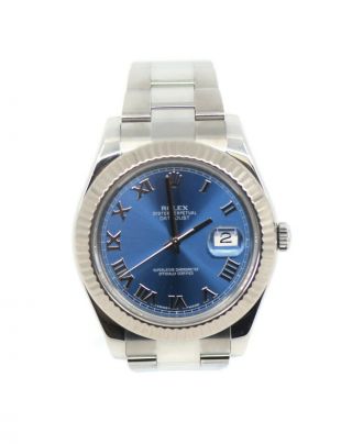Rolex Datejust Blue Dial Stainless Steel Watch 116334