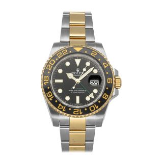 Rolex Gmt - Master Ii Steel Gold Automatic Mens Bracelet Watch 116713ln