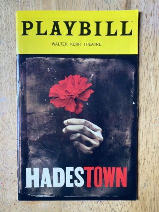 Hadestown Broadway Playbill Reeve Carney,  Andre De Shields,  Eva Noblezada