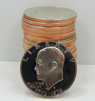 Roll Of 20 Coins,  1976 S Type 2 Eisenhower Dollars - Choice Dcam Proof