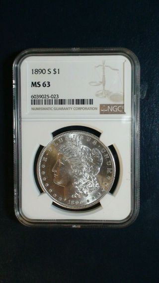 1890 S Morgan Silver Dollar Ngc Ms63 Near Gem Uncirculated $1 Coin Buy It Now