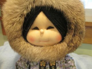 Alaskan Eskimo Hand Made Doll by IZUMI Hang Tag 15 