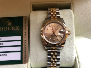 Women’s Rolex Oyster Perpetual Datejust 2 - Tone 18k Gold & Stainless Steel Watch