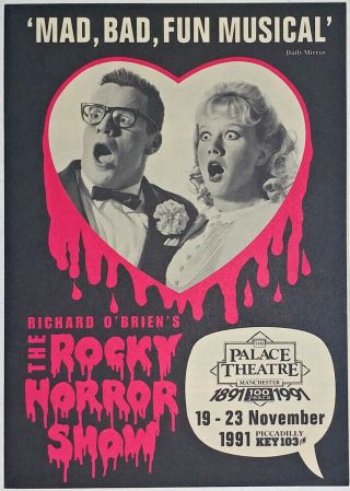1991 Rocky Horror Show Uk Tour Flyer