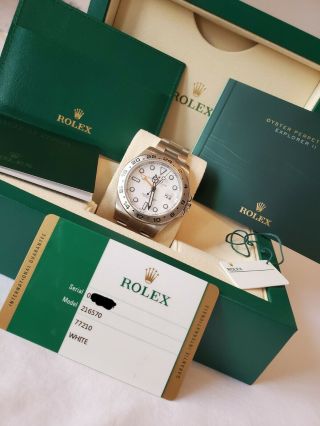 Rolex Explorer Ii White Dial Mens Watch - Model 216570