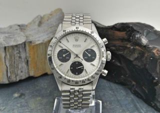 1968 Rolex Daytona Cosmograph Ref.  6262 Silver Dial Stainless Steel Watch