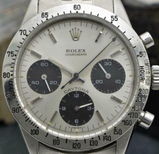 1968 Rolex Daytona Cosmograph ref.  6262 Silver Dial Stainless Steel Watch 2