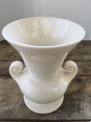 Vintage McCoy USA Pottery Vase White Drip Glaze 8 