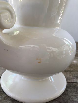 Vintage McCoy USA Pottery Vase White Drip Glaze 8 