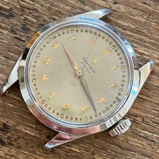 ROLEX OYSTER PRECISION 6444 VINTAGE WATCH 100 ARABIC NUMERAL DIAL RIVET 2