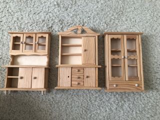 Wooden Dollhouse Furniture Set