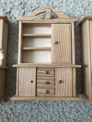 wooden dollhouse furniture set 3