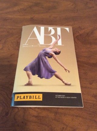 Misty Copeland Abt Rare Nyc Playbill October 2017 American Ballet Theatre