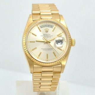 Rolex Day - Date President 18038 Yellow Gold 18k Case 36 Mm.  Year 1978