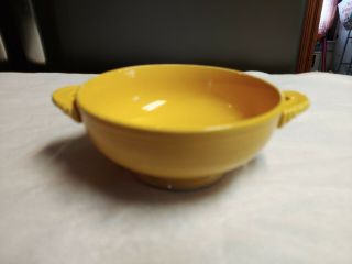 Vintage Yellow Fiesta Fiestaware Footed Cream Soup Bowl