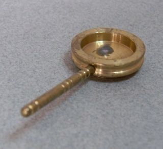 Solid Brass Dollhouse Miniature - Bed Warmer 2