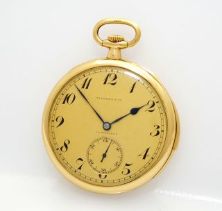 Rare Tiffany & Co,  By Patek Philippe Minute Repeater 48mm 18k Gold Pocket Watch
