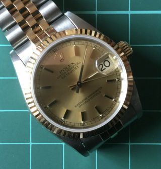 Rolex Datejust 68273 Lady’s 31mm Oyster Perpetual 18kt Gold & Steel Watch