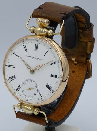 V.  Rare Solid 18k Gold Patek Philippe & Cie Geneve Rodanet Chronometer Movement