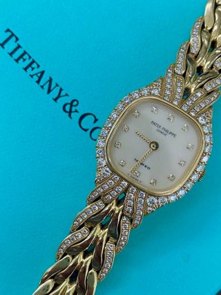 Patek Philippe La Flamme 18k Gold & Diamond Tiffany Dial Ladies Watch Quartz
