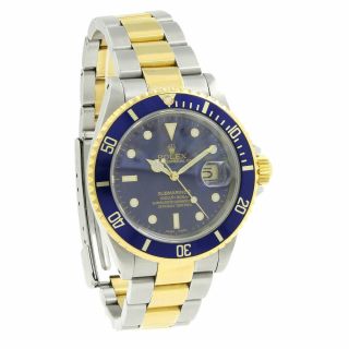 Rolex Submariner 41mm 16613 2 Tone 18K Yellow Gold Oyster Perpetual S/S Watch 3