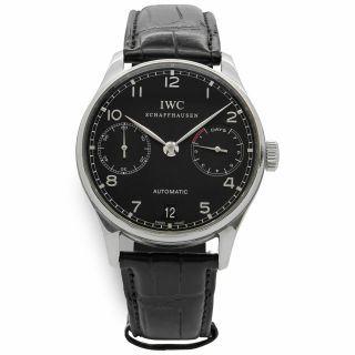 IWC Portuguese 7 days Power Reserve Black Dial Automatic Men ' s Watch IW500109 2