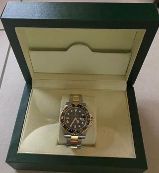 Authentic Rolex Gmt Master Ii 116713 Ceramic 18k Yellow Gold Stainless Steel