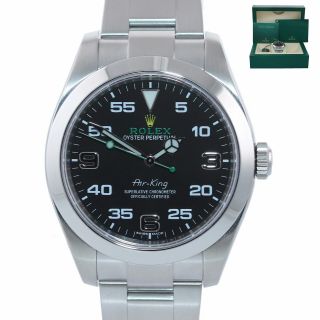 2020 Rolex Air - King 116900 Green Arabic Black Dial 40mm Steel Watch Box