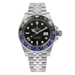 Rolex Gmt - Master Ii Batman Ceramic Steel Jubilee Bracelet Watch 126710blnr