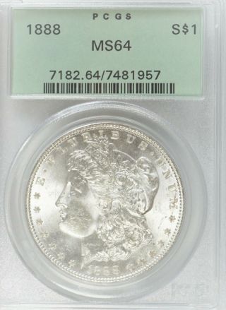 1888 Morgan Dollar Pcgs Ms64 Ogh Pj616