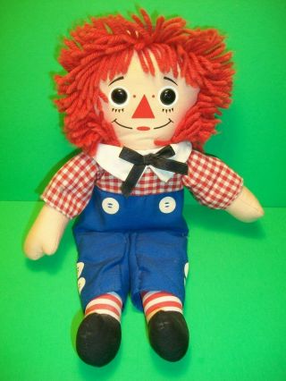 1996 Raggedy Andy Doll Johnny Gruelle (hasbro) 75th Anniversary 12 " Tall