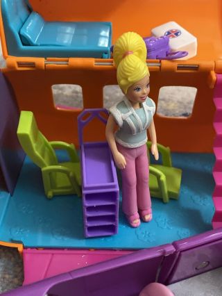2002 Polly Pocket Purple Car / Limo TV & Pool & Airplane Dolls & Accessories 3