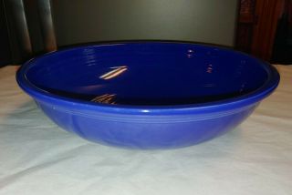Vintage Fiestaware 11” Cobalt Blue Fruit Serving Bowl Fiesta Hlc Usa